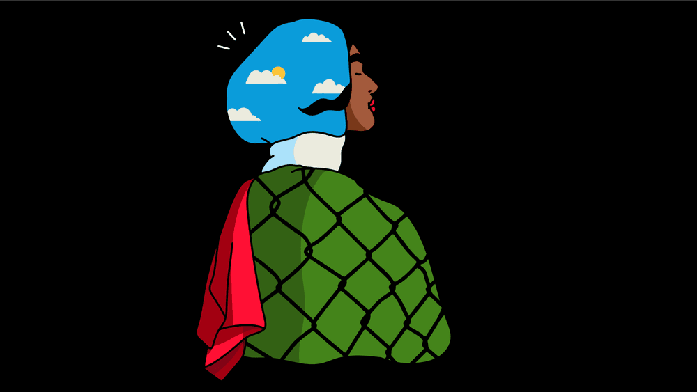 Afbeelding dat de expositie over palestina representeert  